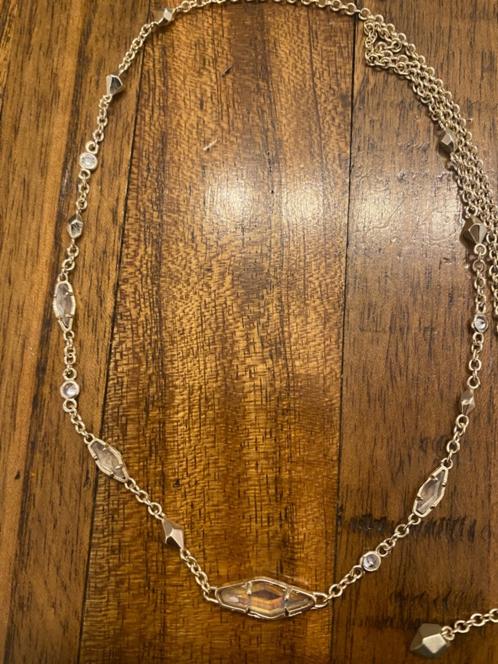 Kendra Scott Debra Necklace to choker Gold with iridescent stones - Picture 12 of 13
